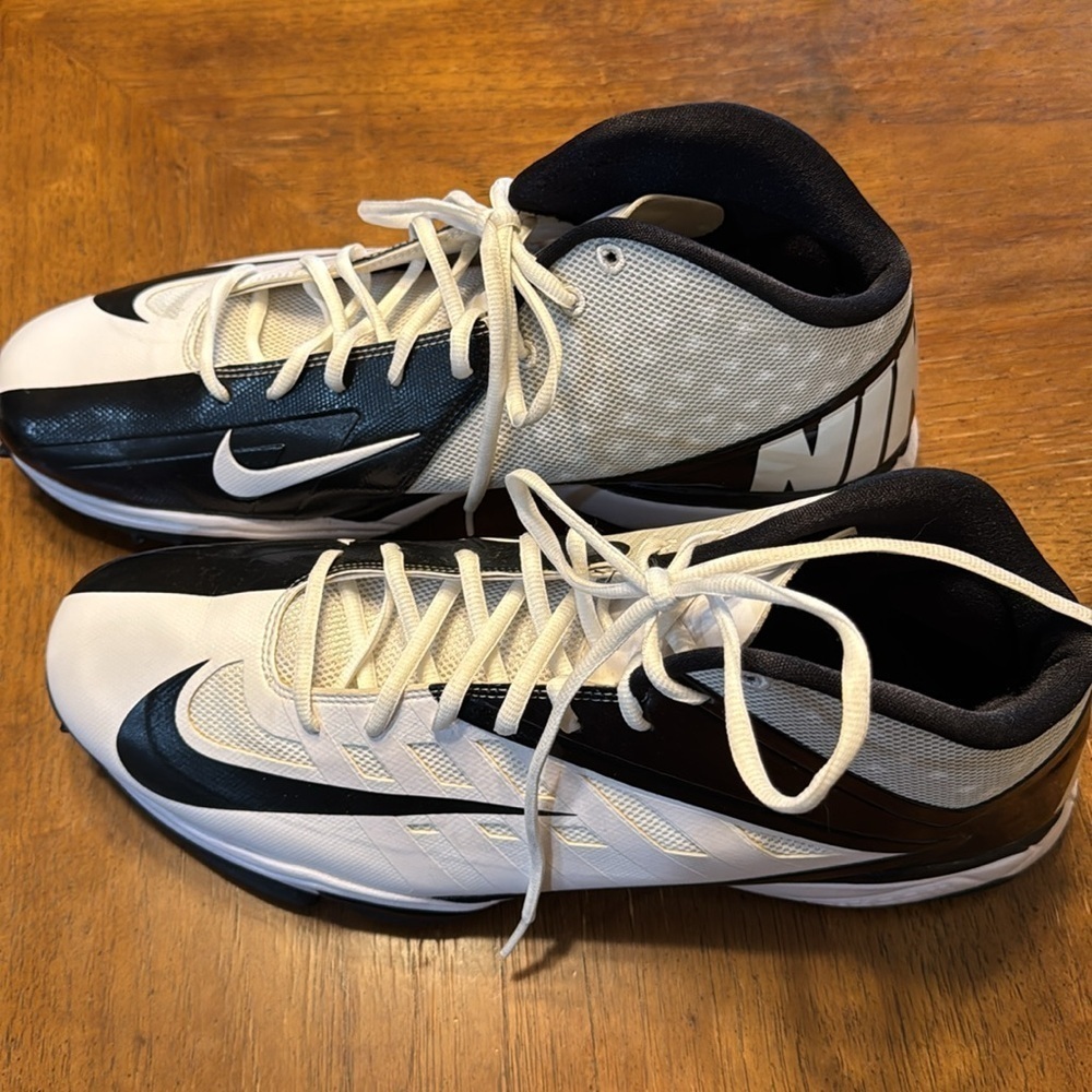 Nike Vapor Pro Black and White Practice Cleats men’s SZ 16 527879-100 - Picture 2 of 4